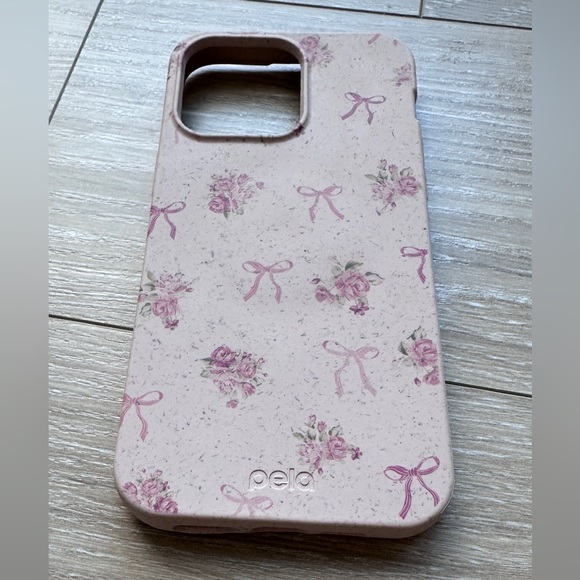Pela Case Pink Summer Bows & Flowers iPhone 14 Pro Max Case - Picture 3 of 3